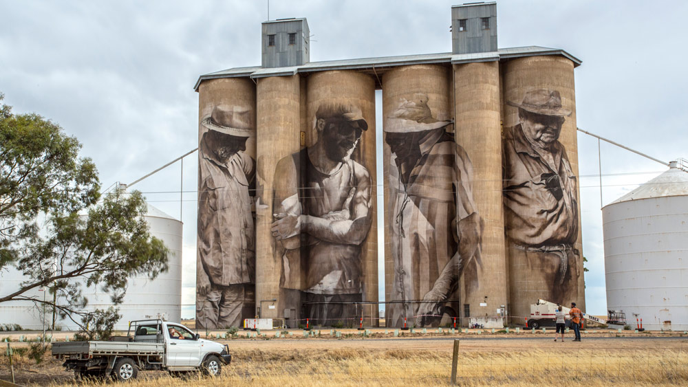 6 Murals. 6 Towns. 6 Australian Stories. - Guido Van Helten, Abandoned Silo Transformed